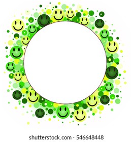 Smile face with colorful  for text background. icon background. design vector illustration.
