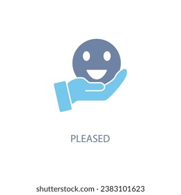 Icono de la línea de concepto de sonrisa. Ilustración de elemento simple. Diseño de símbolo de contorno de la cara sonriente.
