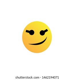 smile face, cool, emoticon illustration