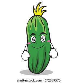 Smile face cucumber character cartoon collection