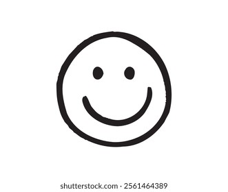 Smile face Doodle sketch style icon. Smiling face hand drawn, happy emotion concept. Vector illustration