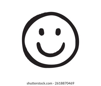 Smile face Doodle sketch style icon. Smiling face hand drawn, happy emotion concept. Vector illustration