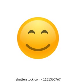 Smile face emoji vector icon