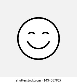 Smile Face Emoticon. Happy Symbol for Infographics, Design Elements, Websites, Presentation and Application - Vector.