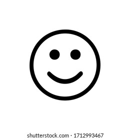 Smile Face Emoticon Icon In Trendy Flat Design
