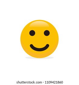 Smile face emoticon icon vector
