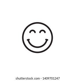 Smile face emoticon icon vector. Emoji icon. Flat design style on white background.