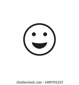 Smile face emoticon icon vector. Emoji icon. Flat design style on white background.