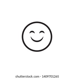 Smile face emoticon icon vector. Emoji icon. Flat design style on white background.