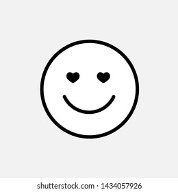 Smile Face Emoticon Icon Vector Illustration.