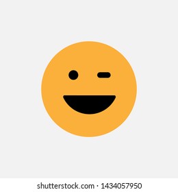 Smile Face Emoticon Icon Vector Illustration.