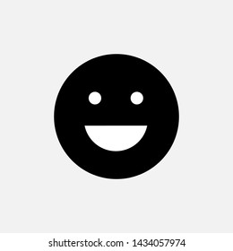 Smile Face Emoticon Icon Vector Illustration.