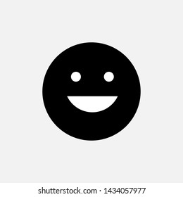 Smile Face Emoticon Icon Vector Illustration.