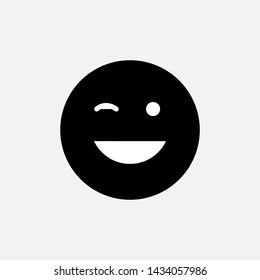 Smile Face Emoticon Icon Vector Illustration.