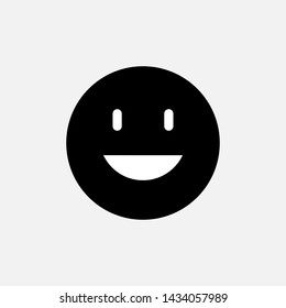 Smile Face Emoticon Icon Vector Illustration.