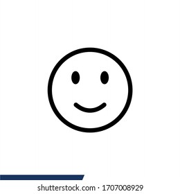 Smile Face Emoticon Icon Vector Illustration