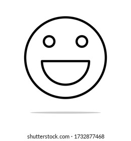 Smile Face Emoticon Icon Vector Illustration