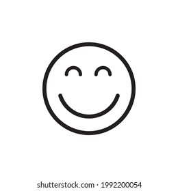 Smile face emoticon icon vector. Emoji icon. Flat design style on white background.