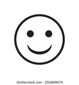 Smile Face Emoticon Icon Vector Illustration