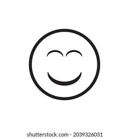 Smile Face Emoticon Icon Vector Illustration