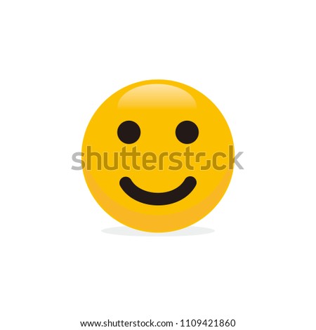 Smile face emoticon icon vector