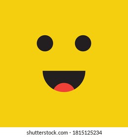 Smile face expression illustration vector design template