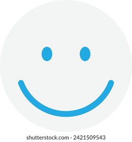 Smile Face Feedback Icon Vector Flat Illustration