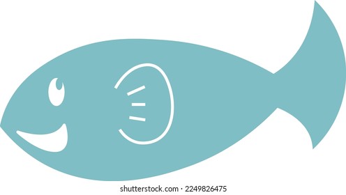 smile face fish color sea
