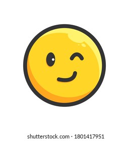 smile face flat emoji icon