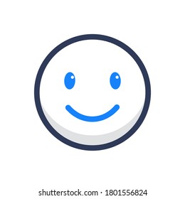 smile face flat emoji icon