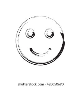 Smile Face Grunge Icon Symbol Emoji Stock Vector (Royalty Free ...