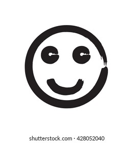 Smile face grunge icon symbol Emoji