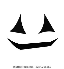 Smile Face For Halloween, Vector illustration, Icon