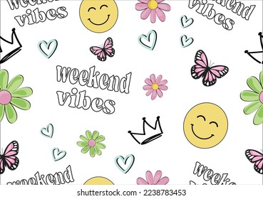 smile face icon design hand drawn vector