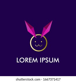 smile face icon with golden color for pet shop