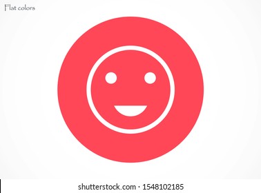 Smile Face icon isolated on white background. Smile Face Icon in trendy flat style isolated on grey background.Smile Face Emoji face smiley icon line symbol.