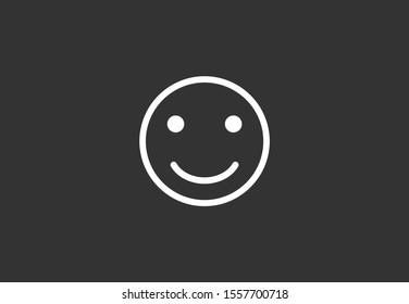 Smile Face icon isolated on white background. Smile Face Icon in trendy flat style isolated on grey background.Smile Face Emoji face smiley icon line symbol.