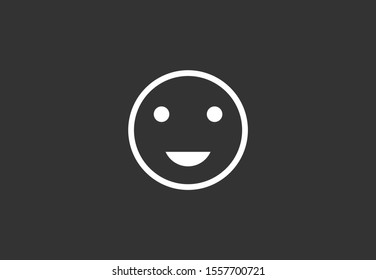 Smile Face icon isolated on white background. Smile Face Icon in trendy flat style isolated on grey background.Smile Face Emoji face smiley icon line symbol.