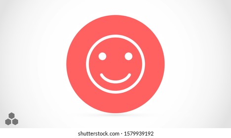 Smile Face icon isolated on white background. Smile Face Icon in trendy flat style isolated on grey background.Smile Face Emoji face smiley icon line symbol.