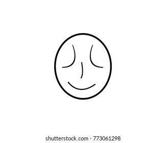 smile face icon logo vector template