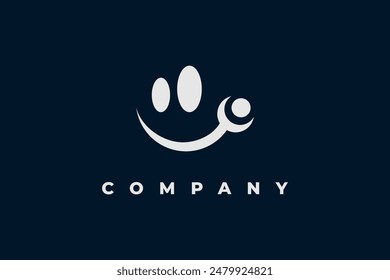 smile face icon modern logo