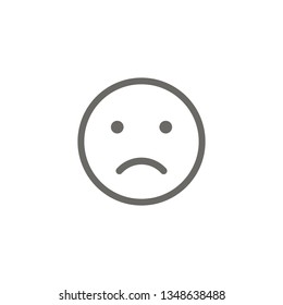 Smile face icon sad
