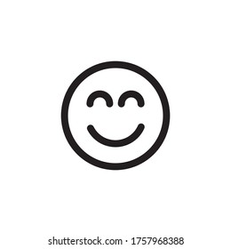 Smile face icon in trendy flat design
