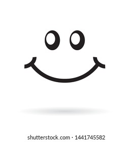 smile face icon- vector illustration
