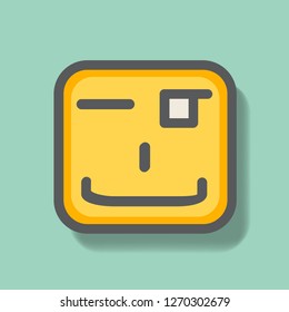 smile face icon vector. Face icon. for multi purpose