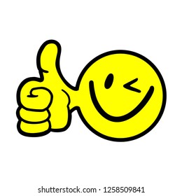 Smiley Happy Emoji Fun Face Jolly Stock Vector (Royalty Free) 1221470398