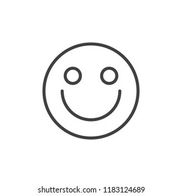 Smile face outline icon. linear style sign for mobile concept and web design. Happy emoticon simple line vector icon. Symbol, logo illustration. Pixel perfect vector graphics