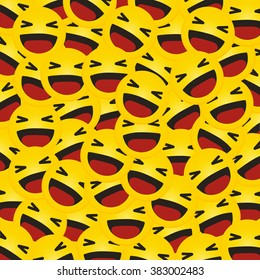 Smile face pattern with colourful smileys for textiles background. Smiles icon background. design vector
