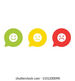 smile face rating icon vector