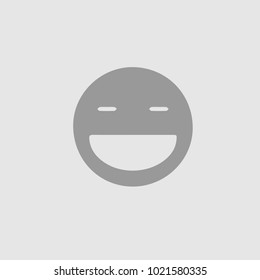 Smile face vector icon eps 10. Emoji simple isolated pictogram.